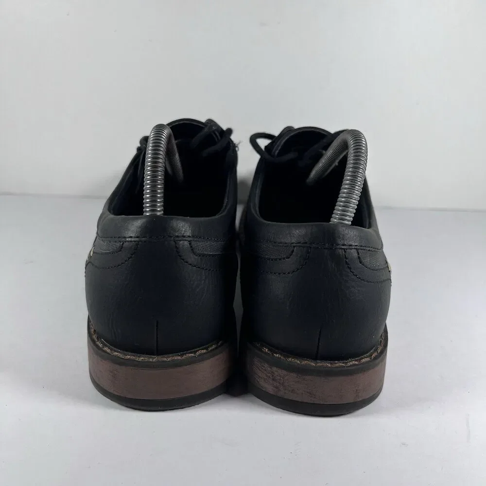 Perry Ellis Portfolio Thom Wide Black Lace Up Dress Shoes Men's Size 8.5 2W